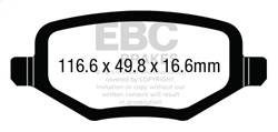 EBC Brakes - EBC Brakes UD1657 Ultimax OEM Replacement Brake Pads - Image 1