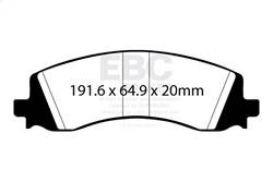 EBC Brakes - EBC Brakes DP63124 6000 Series Greenstuff Truck/SUV Brakes Disc Pads - Image 1