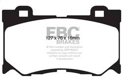 EBC Brakes - EBC Brakes DP61823 6000 Series Greenstuff Truck/SUV Brakes Disc Pads - Image 1