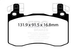 EBC Brakes - EBC Brakes DP32356C Redstuff Ceramic Low Dust Brake Pads - Image 1