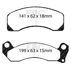 EBC Brakes - EBC Brakes DP41166R Yellowstuff Street And Track Brake Pads - Image 1