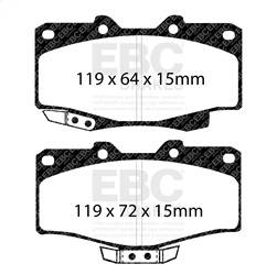 EBC Brakes - EBC Brakes DP4807R Yellowstuff Street And Track Brake Pads - Image 1