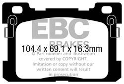 EBC Brakes - EBC Brakes DP43077R Yellowstuff Street And Track Brake Pads - Image 1