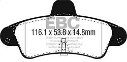 EBC Brakes - EBC Brakes DP4965/2R Yellowstuff Street And Track Brake Pads - Image 1