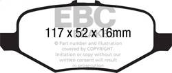 EBC Brakes - EBC Brakes UD1612 Ultimax OEM Replacement Brake Pads - Image 1