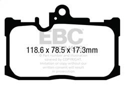 EBC Brakes - EBC Brakes DP33017C Redstuff Ceramic Low Dust Brake Pads - Image 1