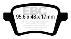 EBC Brakes - EBC Brakes DP33027C Redstuff Ceramic Low Dust Brake Pads - Image 1