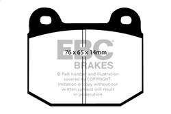 EBC Brakes - EBC Brakes DP31537C Redstuff Ceramic Low Dust Brake Pads - Image 1