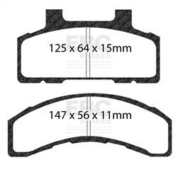 EBC Brakes - EBC Brakes DP31240C Redstuff Ceramic Low Dust Brake Pads - Image 1