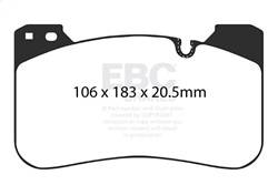 EBC Brakes - EBC Brakes DP32331C Redstuff Ceramic Low Dust Brake Pads - Image 1