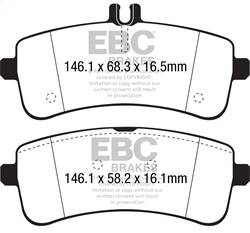 EBC Brakes - EBC Brakes DP32350C Redstuff Ceramic Low Dust Brake Pads - Image 1