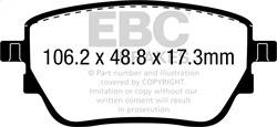 EBC Brakes - EBC Brakes DP32389C Redstuff Ceramic Low Dust Brake Pads - Image 1