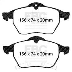 EBC Brakes - EBC Brakes DP41187R Yellowstuff Street And Track Brake Pads - Image 1