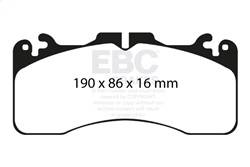 EBC Brakes - EBC Brakes DP31867C Redstuff Ceramic Low Dust Brake Pads - Image 1