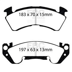 EBC Brakes - EBC Brakes DP41147R Yellowstuff Street And Track Brake Pads - Image 1