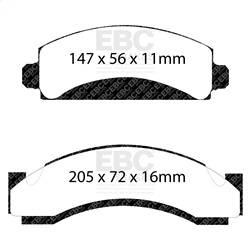 EBC Brakes - EBC Brakes DP41241R Yellowstuff Street And Track Brake Pads - Image 1