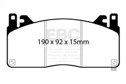 EBC Brakes - EBC Brakes DP43055R Yellowstuff Street And Track Brake Pads - Image 1