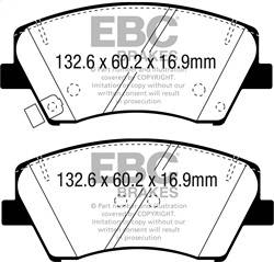 EBC Brakes - EBC Brakes DP43075R Yellowstuff Street And Track Brake Pads - Image 1