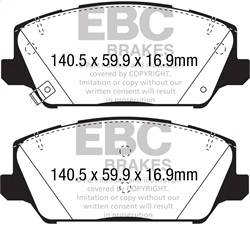 EBC Brakes - EBC Brakes UD2049 Ultimax OEM Replacement Brake Pads - Image 1