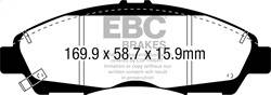 EBC Brakes - EBC Brakes UD1896 Ultimax OEM Replacement Brake Pads - Image 1