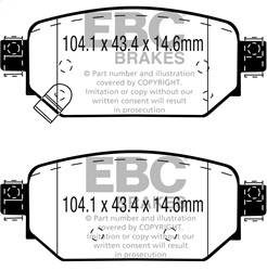 EBC Brakes - EBC Brakes DP33081C Redstuff Ceramic Low Dust Brake Pads - Image 1