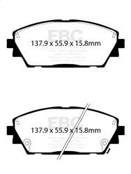 EBC Brakes - EBC Brakes DP32416C Redstuff Ceramic Low Dust Brake Pads - Image 1