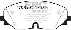 EBC Brakes - EBC Brakes DP63087 6000 Series Greenstuff Truck/SUV Brakes Disc Pads - Image 1