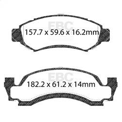 EBC Brakes - EBC Brakes UD050 Ultimax OEM Replacement Brake Pads - Image 1