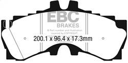 EBC Brakes - EBC Brakes DP32323C Redstuff Ceramic Low Dust Brake Pads - Image 1