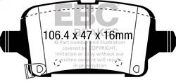 EBC Brakes - EBC Brakes DP33057C Redstuff Ceramic Low Dust Brake Pads - Image 1