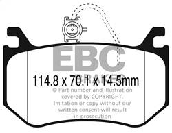 EBC Brakes - EBC Brakes DP42326R Yellowstuff Street And Track Brake Pads - Image 1