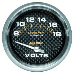 AutoMeter - AutoMeter 4891 Carbon Fiber Electric Voltmeter Gauge - Image 1