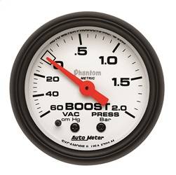 AutoMeter - AutoMeter 5703-M Phantom Mechanical Metric Boost/Vacuum Gauge - Image 1