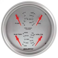 AutoMeter - AutoMeter 200705-33 Marine Quad Gauge - Image 1