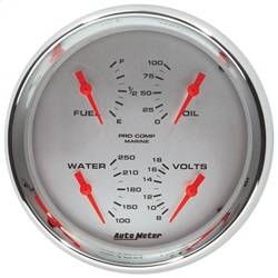 AutoMeter - AutoMeter 200705-35 Marine Quad Gauge - Image 1