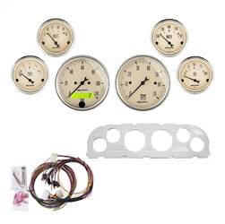 AutoMeter - AutoMeter 7047-AB Antique Beige 6 Gauge Set RPM/MPH/Fuel/Oil/Wtr/Bat - Image 1