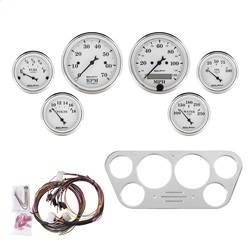 AutoMeter - AutoMeter 7048-OTW Old Tyme White 6 Gauge Set RPM/MPH/Fuel/Oil/Wtr/Bat - Image 1