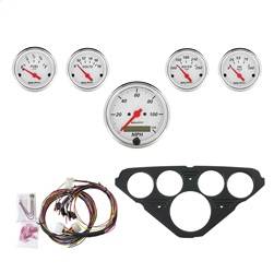 AutoMeter - AutoMeter 7049-AW Artic White 5 Gauge Set MPH/OilP/Water/Volt/Fuel - Image 1