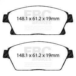 EBC Brakes - EBC Brakes DP22067 Greenstuff 2000 Series Sport Brake Pads - Image 1