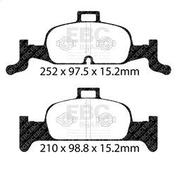 EBC Brakes - EBC Brakes UD1897 Ultimax OEM Replacement Brake Pads - Image 1