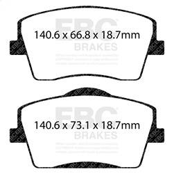 EBC Brakes - EBC Brakes DP22365 Greenstuff 2000 Series Sport Brake Pads - Image 1