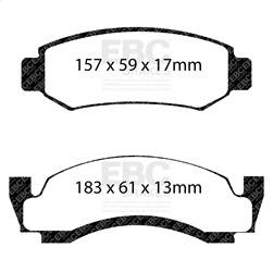 EBC Brakes - EBC Brakes DP61261 6000 Series Greenstuff Truck/SUV Brakes Disc Pads - Image 1