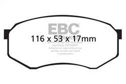 EBC Brakes - EBC Brakes DP61317 6000 Series Greenstuff Truck/SUV Brakes Disc Pads - Image 1