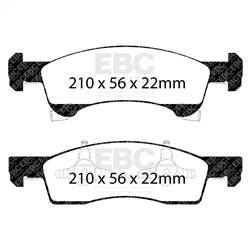 EBC Brakes - EBC Brakes UD934 Ultimax OEM Replacement Brake Pads - Image 1