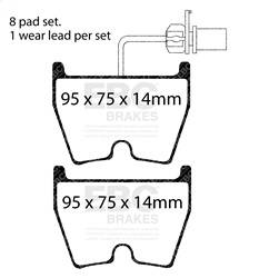 EBC Brakes - EBC Brakes DP31513C Redstuff Ceramic Low Dust Brake Pads - Image 1