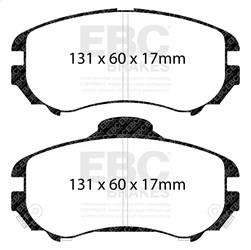 EBC Brakes - EBC Brakes DP41643R Yellowstuff Street And Track Brake Pads - Image 1