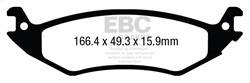 EBC Brakes - EBC Brakes DP43003R Yellowstuff Street And Track Brake Pads - Image 1