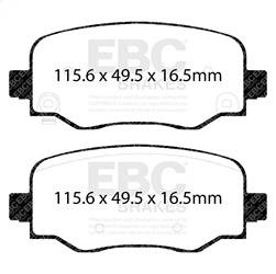 EBC Brakes - EBC Brakes DP62237 6000 Series Greenstuff Truck/SUV Brakes Disc Pads - Image 1