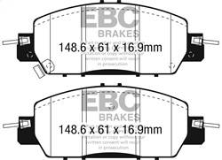 EBC Brakes - EBC Brakes DP43062R Yellowstuff Street And Track Brake Pads - Image 1