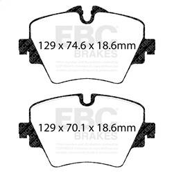 EBC Brakes - EBC Brakes DP62245 6000 Series Greenstuff Truck/SUV Brakes Disc Pads - Image 1